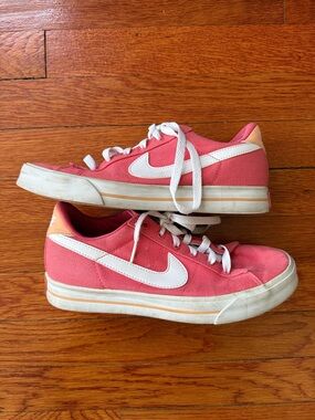 Pink Nike Low-Top Canvas Sneakers